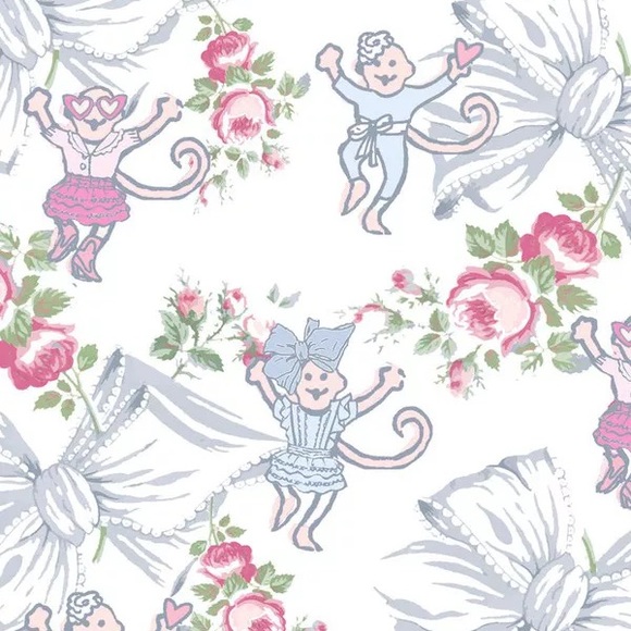 Roller Rabbit x Loveshack Fancy Rosa Beaux LONG SLEEVE polo pajamas SM … - Picture 3 of 6